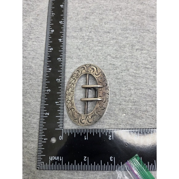 Antique Victorian Edwardian Sterling Silver LF Signed Womens Belt Buckle Pin